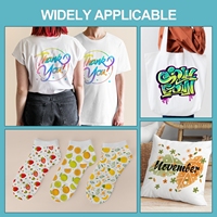 Vinyle de transfert thermique par sublimation A4 pour tissu en coton clair, film HTV imprimable pour impression graphique personnalisée sur t-shirt