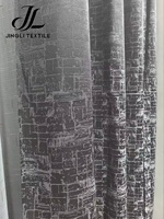 Lot de 3 rideaux occultants jacquard en polyester haute densité à œillets, motif géométrique abstrait, prêts à poser pour la revente