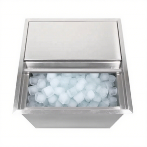 Taille personnalisée 18x14 pouces <span class=keywords><strong>bac</strong></span> à glace commercial pour Restaurant Bar extérieur grand stockage 304 acier inoxydable <span class=keywords><strong>bac</strong></span> à glace couvercle coulissant USA - Product Image 2