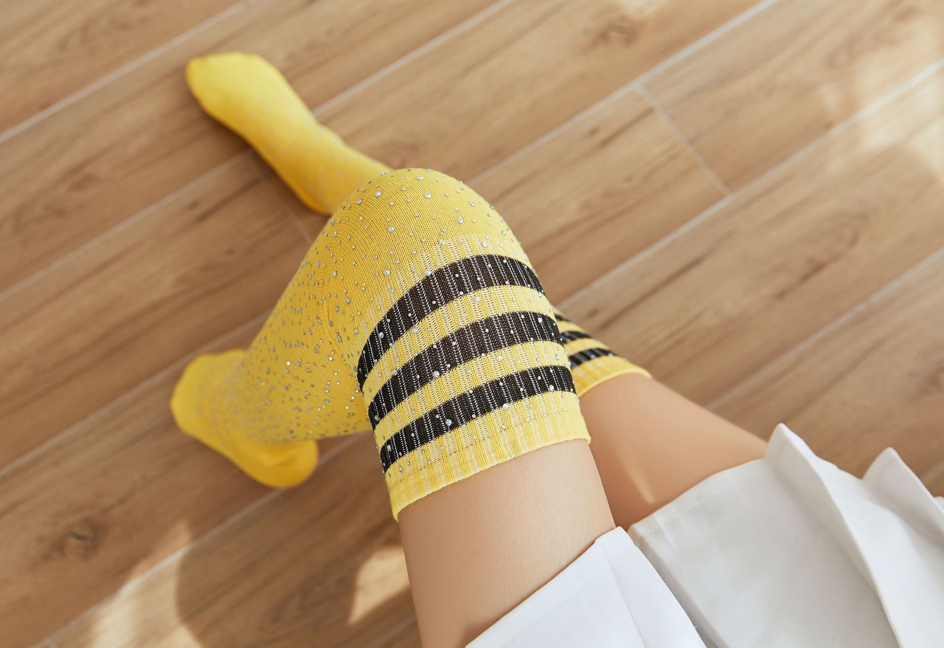 2 PAIA CALZE Parigine Nere Donna Sopra il Ginocchio Alte Lunghe