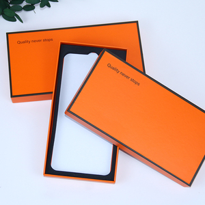 Boîte cadeau imprimée <span class=keywords><strong>orange</strong></span> couleur spot <span class=keywords><strong>avec</strong></span> couvercle et usine de base-Emballage en papier carton rigide au détail pour étuis de téléphone téléphones portables - Product Image 4