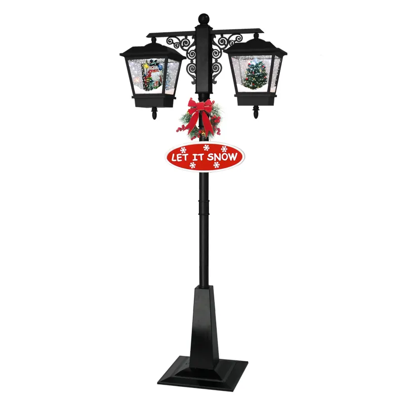 Lumiparty — lampe led verticale classique avec musique, luminaire de rue, idéal pour noël et la neige