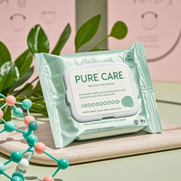 Serviette en papier de petite capacité personnalisée lingettes humides pour enfants sac d'emballage en plastique sac d'étanchéité arrière emballage portable