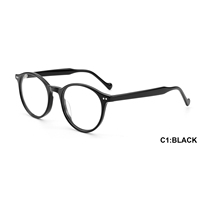 Petites montures de lunettes rondes en acétate, fines et légères, montures optiques en acétate.