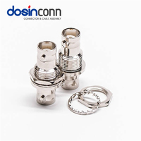 Adaptateur BNC Femelle vers BNC Femelle avec Adaptateur Coaxial Droit Blanc 12g-sdi Sdi Isolation Washer 50 Ohm 75 Ohms Câble à Sertir DC