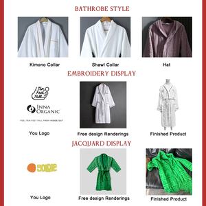 Accappatoio in pile nero unisex a maniche lunghe per adulti, con ricamo, personalizzabile all'ingrosso, con cappuccio, per uomo - Product Image 4