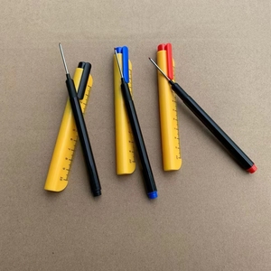 Marcador de suelo de madera para carpintería, trazador de <span class=keywords><strong>dibujo</strong></span>, herramienta de construcción, lápiz mecánico de agujero profundo, lápiz de carpintería con afilador - Product Image 4