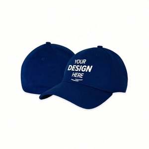 Customizable 6-Panel Structured Baseball <b>Hat</b> for Adults Fashionable Sporty Curved Brim Embroidered Logo for Business Scene - Product Image 1