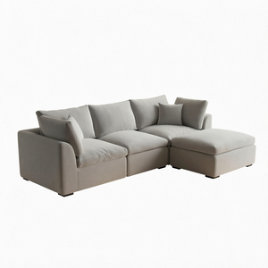 <span class=keywords><strong>Canapé</strong></span> modulaire en <span class=keywords><strong>velours</strong></span> <span class=keywords><strong>terracotta</strong></span> en forme de L avec chaise longue, revêtement en tissu, pour salon - Product Image 2