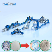 Machine à laver les déchets plastiques, machine à couper les bouteilles en plastique, usine de recyclage des bouteilles en PET