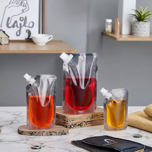 🥤 Bolsa De Plástico De Pie Para Bebidas – Envase Tipo Doypack Para Líquidos: Jugo, Leche, Agua (Sin Marca)
