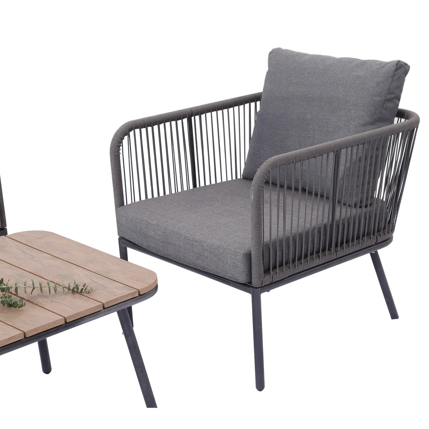 Modern Garden Rope Sofa Set Rope Outdoor Furniture Set Patio Set Wicker