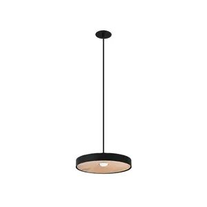 Modern Indoor Design Recessed Hang Chandelier Wood Lamp Shade Aluminum Pendant Light For Dinning Room