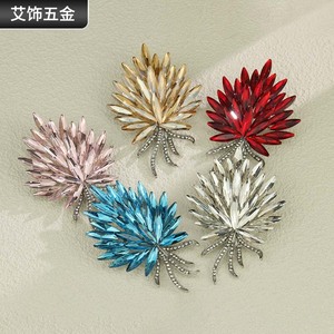 Broche de espiga de trigo de cristal con diamantes de imitación, pin de aleación para mujer, joyería de fiesta - Product Image 1
