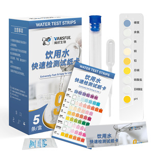 แผ่นทดสอบน้ำวานซ์ฟูล 9-อิน-1 5 แพ็ค สำหรับตรวจคุณภาพน้ำดื่ม - Product Image 2