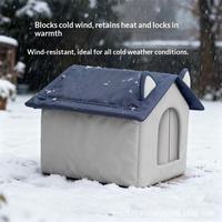 Maison pour animaux de compagnie luxueuse et moderne, chaude en hiver, étanche, avec tissu Oxford pour toutes les saisons