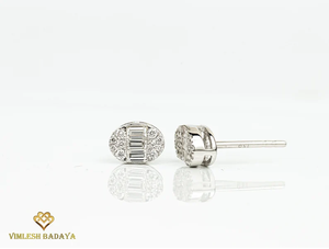 Pendientes de diamantes de lujo hechos a mano, oro macizo, diamantes redondos naturales y cultivados en laboratorio, joyería fina, regalo para mujeres, para novias. - Product Image 3