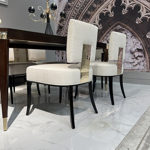 Ensemble de <span class=keywords><strong>table</strong></span> à manger moderne de luxe pour 6 à 8 personnes, style américain, <span class=keywords><strong>table</strong></span> et chaises de luxe léger, mobilier de restaurant - Product Image 3