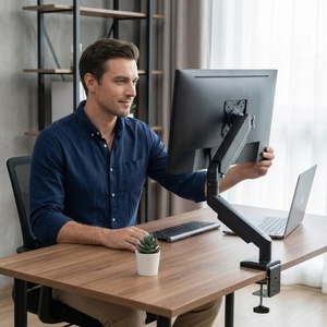 Support d'écran économique robuste de 10 kg, support de fixation <span class=keywords><strong>VESA</strong></span> pour écran d'ordinateur de 17 à 32 pouces - Product Image 5