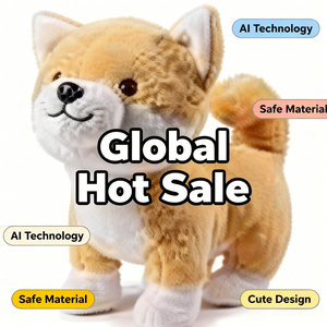 צעצוע כלב אלקטרוני רך במיוחד, נטען ב-USB, סיטונאי בהתאמה אישית, עשוי ממילוי כותנה PP רשתית רחיץ, לתינוקות וילדים - Product Image 1