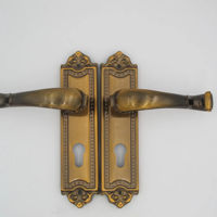 LCKLUX Poignée de verrouillage de porte en fer de haute qualité Bouton de porte moderne pour chambre à coucher, bureau, hôtel et appartement Utilisation ambidextre Installation facile