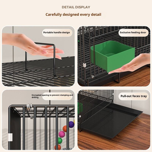 Etkili Demir Tel Katlanabilir Kuş Kafesi Şifreli Tasarım Muhabbet Kuşu, Sultan Papağanı, Muhabbet Kuşu için - Yüksek Kaliteli Kuş Bakımı Açık Hava Kullanımı İçin - Product Image 5