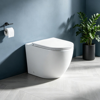 WC moderne en céramique à double chasse ORTONBATH, désodorisation automatique, à poser au sol, économie d'eau, auto-nettoyant, finition émaillée