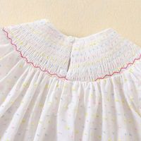 Robe d'été pour filles, nouvelle collection, broderie gâteau, jupe princesse à manches courtes pour enfants, pois colorés, vêtements pour enfants en coton