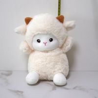 Pabrik Mainan Boneka Domba Putih Grosir Langsung Kapas PP Jaring Lembut Boneka Isi Empuk Hadiah Mesin Cakar Kualitas Tinggi Domba Bulu Halus