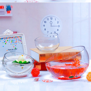 Modern Simple Oblique Mouth Transparent Round Ball Glass Vase Hydroponic Succulent Plant <strong>Pot</strong> <strong>Fish</strong> tank - Product Image 4