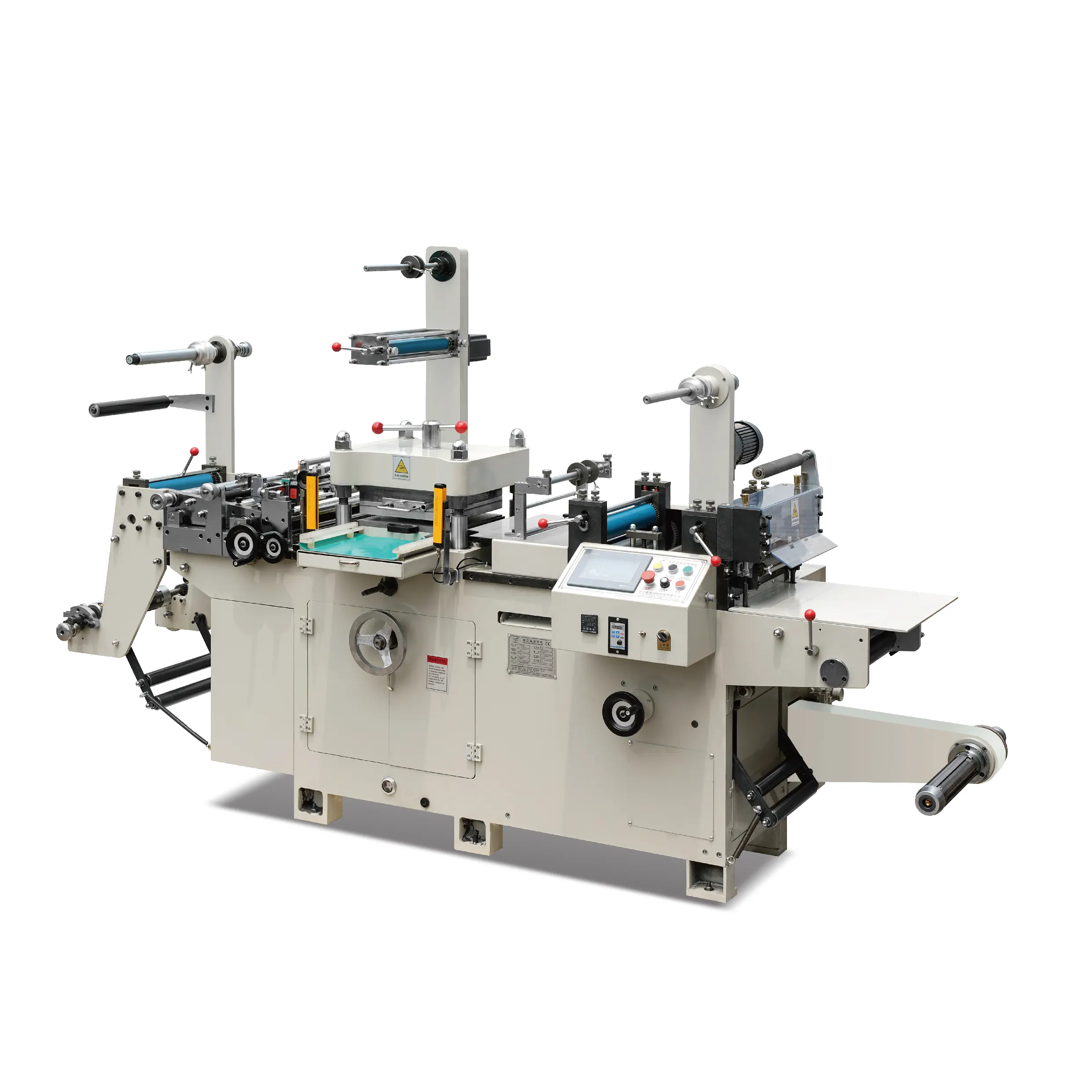 3 years warranty YMQ320 Self Adhesive Vinyl Sticker Flat Bed Mini Label Die Cutting Slitting Machine For Sale