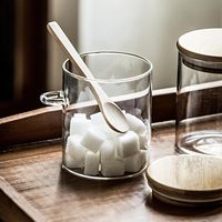 Couvercle Yukmin petite cuillère en bois décorative pour farine d'avoine de nuit café épices bonbons sel biscuit condiment poivre sucre