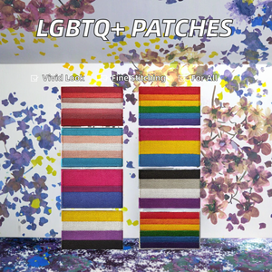 레인보우 플래그 자수 패치 3D 멀티 컬러 패브릭 게이 트랜스젠더 셔닐 실 자수 패치 - Product Image 2