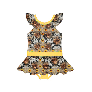 Combinaison-pantalon d'été à fleurs en tricot à épaules dénudées pour bébé fille - Product Image 2