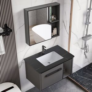 Gabinete de baño Rock Slab Space Baño combinado, lavabo simple, apartamento pequeño, lavabo integrado, otro - Product Image 2