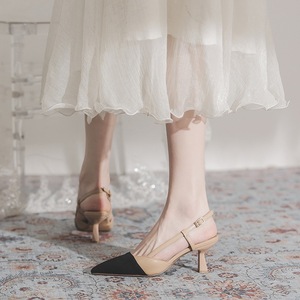 Zapatos de Tacón Bajo para Mujer, Modelo 2025, con Correa Trasera, Lujosos, Cómodos, de Punta, Modernos y Elegantes - Product Image 6