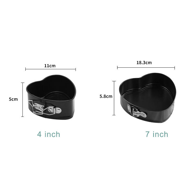 4 + 7 pulgadas tipo corazón 2-piece Set