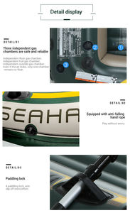 Intex 68347 <span class=keywords><strong>Seahawk</strong></span> Ensemble de bateaux gonflables pour 2 personnes Bateaux de pêche en caoutchouc gonflables Aéroglisseur épaissi Bateaux d'assaut Kayaks - Product Image 5