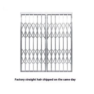 Grille de <span class=keywords><strong>porte</strong></span> de magasin en acier inoxydable télescopique Push-Pull <span class=keywords><strong>Porte</strong></span> en fer Ventilation simple Fenêtre de sécurité <span class=keywords><strong>Porte</strong></span> <span class=keywords><strong>pliante</strong></span> pour centre commercial - Product Image 3