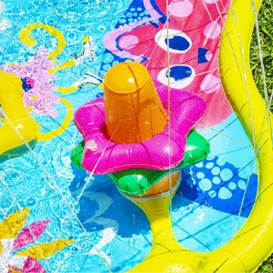 Alfombra de Juego Acuática Inflable con Animales Marinos para Niños, con Tobogán y Aspersor, Juguete para Piscina al Aire Libre para Niños Pequeños - Product Image 3