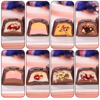 Chocolat à la fraise importé d'origine, chocolat de haute qualité, beurre de cacao pur, 500g, chocolat sandwich, lait fourré, emballé, officiel de Russie