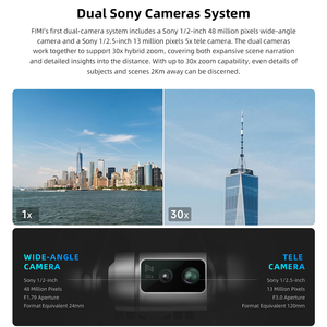 FIMI X8 <span class=keywords><strong>TELE</strong></span> Max Drone Professionnel Pliable 4800W avec Vidéographie Scène de Nuit Ultra IA et Caméra à Cardan Mécanique 3 Axes - Product Image 6