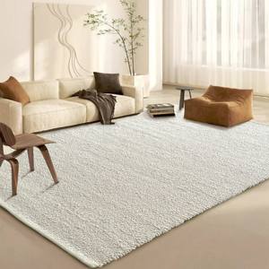 Tapis fait main en laine tissée à plat pour salon et chambre, luxe léger, haut de gamme, résistant aux taches, usage domestique, Twilight Snow - Product Image 6