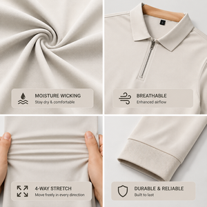 Camiseta Polo Personalizable con Bordado y Estampado para Hombre, Diseño de Golf, Cuello con Cierre, Tejida, para Otoño - Product Image 4