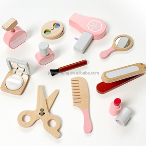 Mới nhất nóng bán trẻ em bằng gỗ bàn trang điểm Vanity tạo nên bảng với gương và phân - Product Image 4