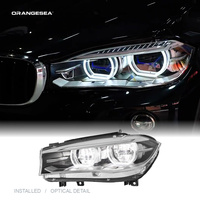 Assemblages de phares automatiques pour BMW X5 F15 2014-2018, assemblage de phares LED, mise à niveau LED Angel Eye bicolore DRL