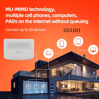 FTTH Modem GPON GS3101 XPON, Router WiFi Firmware Inggris dengan 1Tel + 1USB ONU ONT Router 2.4G Satu Band