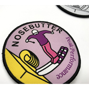Étiquettes de Patch tissées en damassé, haute densité, pour vêtements, broderie, Logo, de bonne qualité - Product Image 2