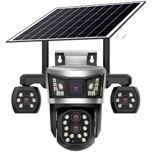 10X Zoom Three Lens PTZ 4G Sim Card <b>Camera</b> Outdoor 8K UHD Three Screen IP WiFi <b>Security</b> Solar Surveillance <b>Wireless</b> CCTV Cameras - Product Image 1