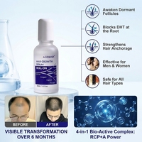 Sérum Capillaire Multi-Peptides Biotine Caféine pour la Croissance des Cheveux, Traitement Anti-Chute et Cheveux Fins, Huile Essentielle pour le Cuir Chevelu, Marque Privée OEM